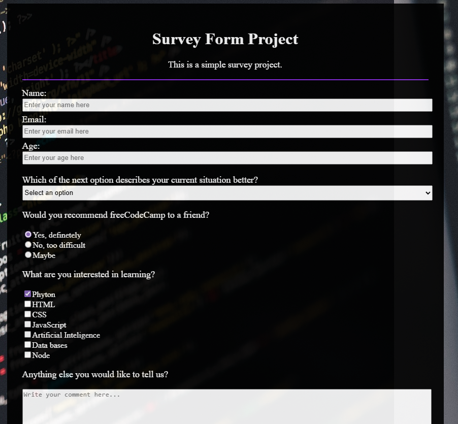 preview formulario